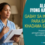 Infographic para sa mga Khadama sa Kuwait, gabay sa pag-compute ng Indemnity at mga karapatan ng OFW Domestic Workers.